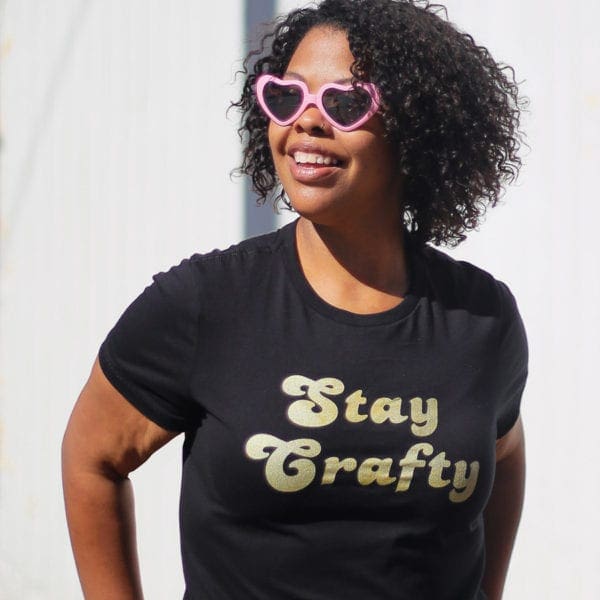 Stay Crafty black shirt from Dear Handmade Life