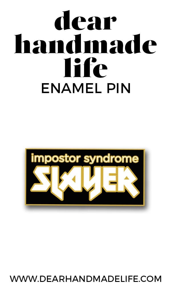 impostor syndrome slayer pin jacket